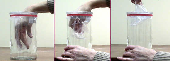 Demonstration of Pulling the Bag Out of the Jar