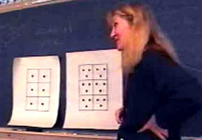 Tina Grotzer demonstrates dots-per-box